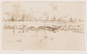 Drypoint in brown ink on ivory laid paper; second (final) state