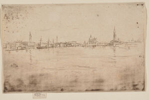 Etching on laid paper