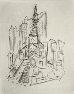 Etching on paper