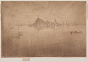 Etching on laid paper