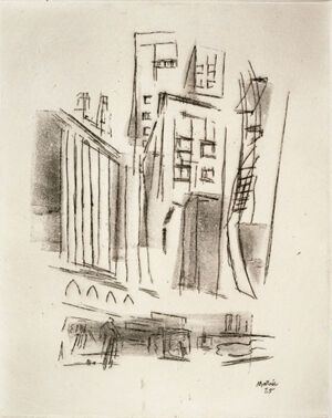 Etching on paper