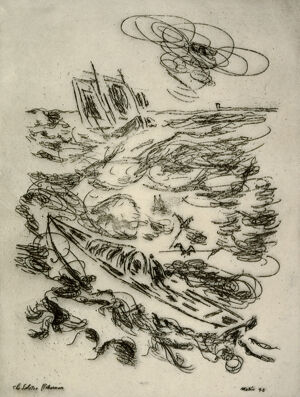 Etching on paper