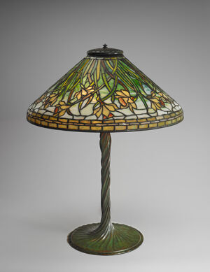 Leaded glass on bronze base