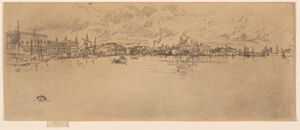 Etching and drypoint in brown ink on cream laid paper; eighth (final) state