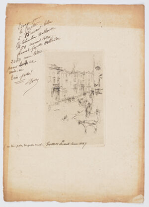 Etching on laid paper