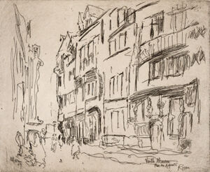 Etching on paper