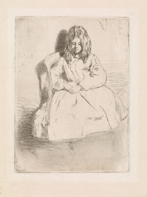 Etching in black ink on cream laid paper; first state (of three)