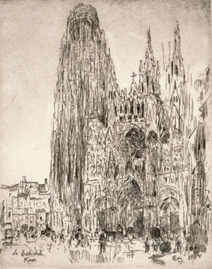 Etching on paper