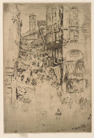 Etching and drypoint in black ink on ivory laid paper; first state (of three)