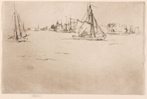 Etching and drypoint in brown ink on off-white laid paper; second (final) state