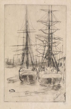 Etching and drypoint in black ink on cream Japanese paper; fourth state (of five)