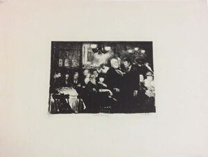 Lithograph in black in on ivory wove paper