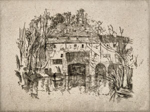 Etching on paper