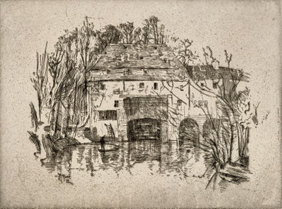 Etching on paper