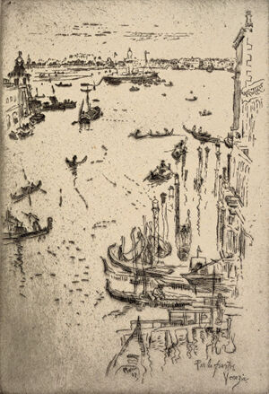 Etching on paper