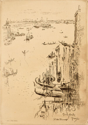 Etching on paper