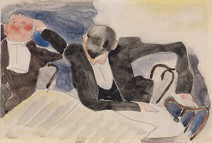 Pencil and watercolor on paper