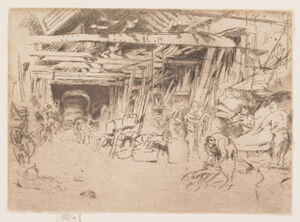 Etching and drypoint in black ink on ivory laid paper (Eighth state of nine)