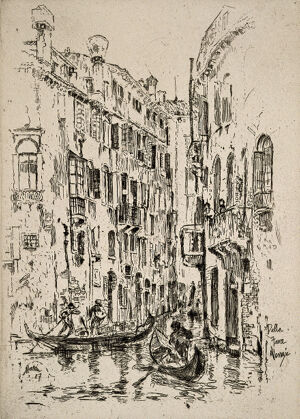 Etching on paper