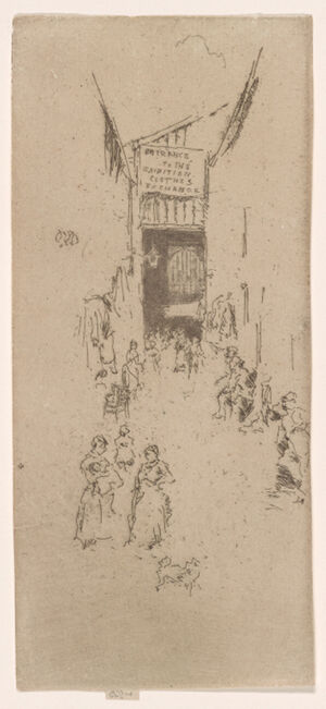 Etching and drypoint in brown ink on cream laid paper; fourth (final) state