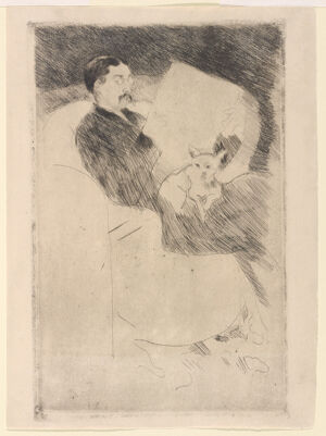 Etching and drypoint on laid paper