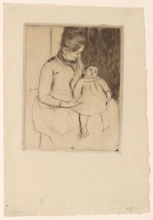 Drypoint (4th State) on laid paper