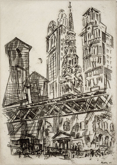 Etching on paper
