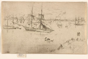 Etching and drypoint in black ink on cream laid paper; second state (of three)