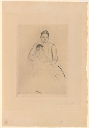 Drypoint (2nd State) on laid paper