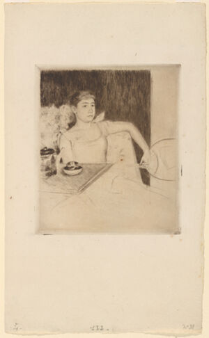 Drypoint (5th State) on fine laid paper