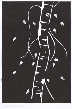 Linocut on paper