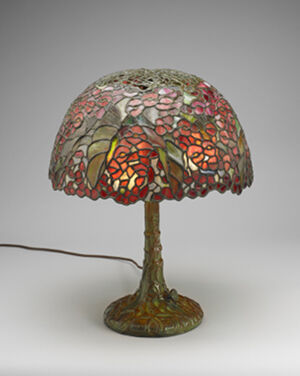 Leaded glass on bronze base