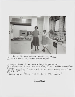 Gelatin silver print with text