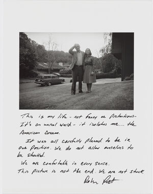 Gelatin silver print with text