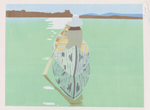 monoprint on canvas