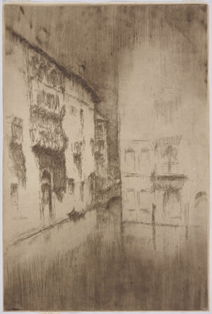 Etching and drypoint in black ink on ivory laid paper