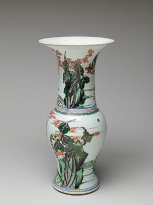 Porcelain painted in overglaze enamel