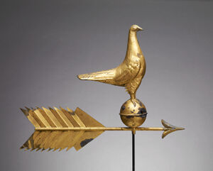 Copper with gold leaf