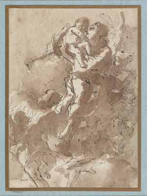 Pen and wash on paper