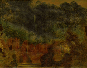 Oil on sheet music paper