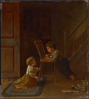 Oil on composition board
