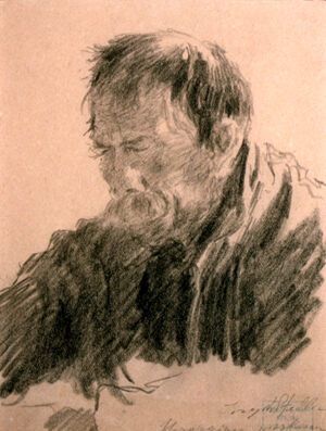 Pencil and crayon on paper