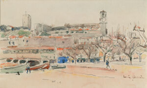 Pencil and watercolor on paper