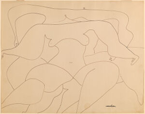 Pen and ink on paper