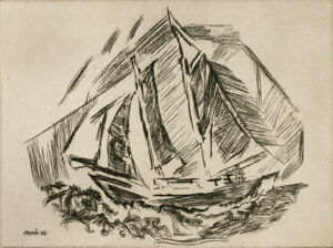 Etching on paper