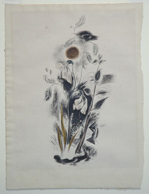 Ink, chalk and watercolor on paper