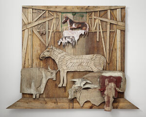 Raw, weathered and painted wood