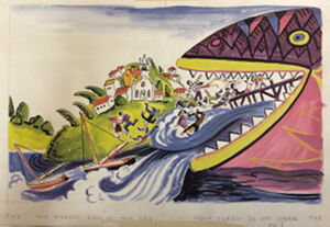 Watercolor and ink on paper