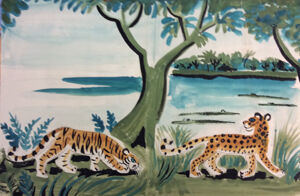 Watercolor,ink,pencil on paper