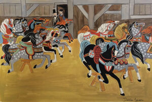 Watercolor and ink on paper